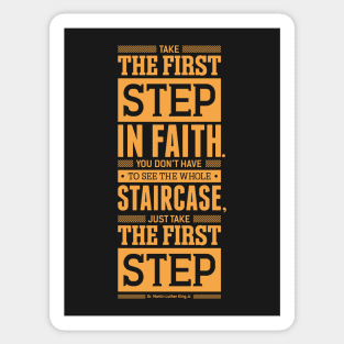 Lab No. 4 Take The First Step Martin Luther King Jr. Motivational Quote Sticker